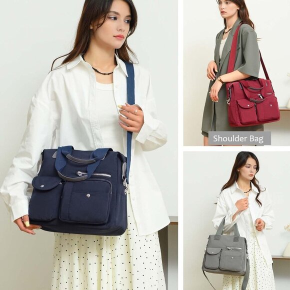 Women Utility Tote Bag Teacher Purses and Handbags for Nurse Waterproof Nylon Mu - Picture 6 of 6